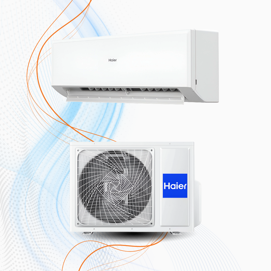 Climatizzatore Haier Revive Inverter R-32 WiFi bianco, unità interna con design compatto e griglia di ventilazione, ideale per raffreddare ambienti fino a 60 m²