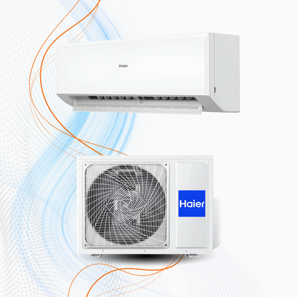 Climatizzatore Haier Revive Inverter R-32 WiFi bianco, unità interna con design compatto e griglia di ventilazione, ideale per raffreddare ambienti fino a 60 m²