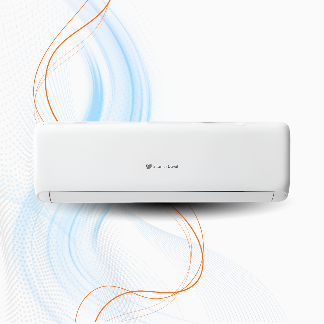 Unità esterna del climatizzatore Hermann Saunier Duval VivAir Lite R-32 WiFi, condizionatore con ventola grande, design bianco, resistente alle intemperie