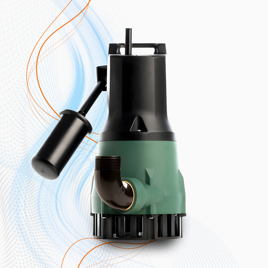 Elettropompa sommergibile DAB Nova 600 con corpo nero e manico, pompa di drenaggio acqua chiara, design compatto, ideale per applicazioni residenziali
