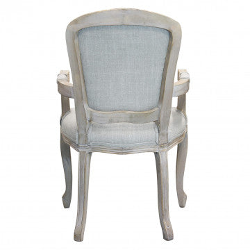 Poltrona in tessuto grigio con struttura in legno, 57x57x90 cm