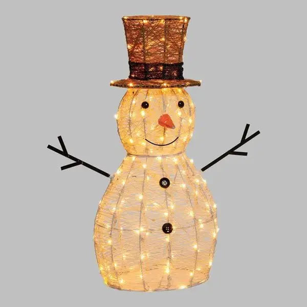 Pupazzo di neve 3D.h.70 con 160 LED tradizionali, decorazione natalizia luminosa per esterni e interni, disponibile su Hobby Shop Solution.