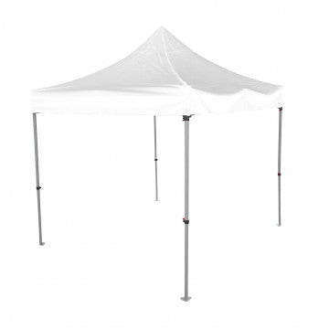 Gazebo struttura alluminio esagonale con telo PVC bianco 3x4,5 m