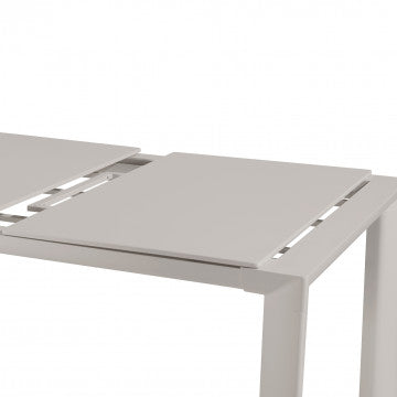 Tavolo alluminio verniciato grigio sabbia 260-400x110 cm altezza 75