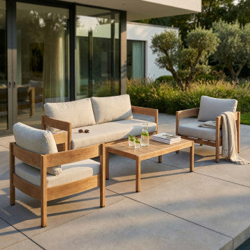 Salotto 2 posti struttura alluminio verniciato cuscini 8 cm 180x74x66