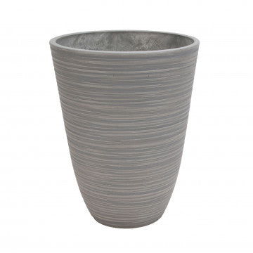 Vaso in fibra sintetica colore antracite, diametro 25,5 cm altezza 32,5 cm
