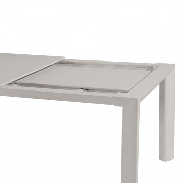 Tavolo alluminio verniciato grigio sabbia 260-400x110 cm altezza 75