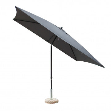 Ombrellone rettangolare 2x3 m telo grigio poliestere 180 g/m²