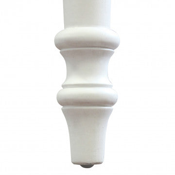 Tavolo allungabile rotondo legno bianco 150/190 cm diametro 100 cm