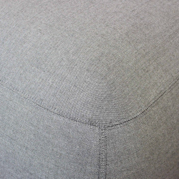Poltrona centrale in alluminio e corda con cuscini, dimensioni 99x99x77,5 cm