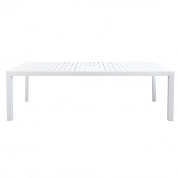 Tavolo allungabile in alluminio bianco 160/240 x 100 cm altezza 74