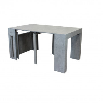 Tavolo consolle allungabile piano melamina struttura metallo 45-300x90 cm