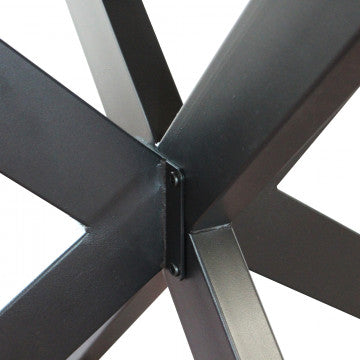 Tavolo con piano MDF effetto legno e struttura in metallo nero 160x90 cm
