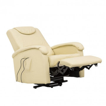 Poltrona relax elettrica massaggiante reclinabile in ecopelle