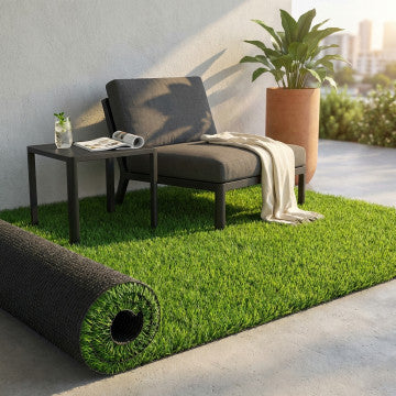 Tappeto sintetico in rotolo polipropilene altezza fili 3 cm 25x1 m