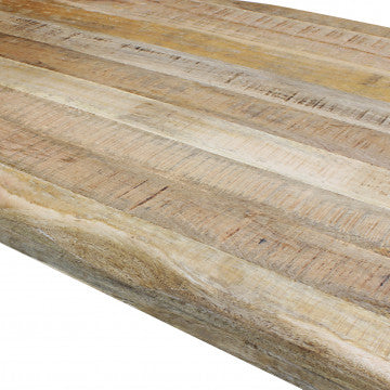 Tavolo con struttura in metallo e piano in legno di mango 200x100 cm