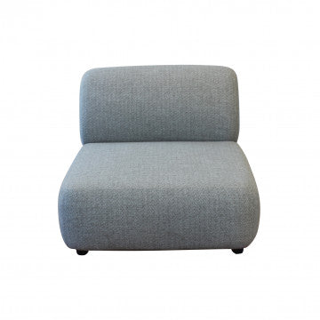 Poltrona centrale in alluminio con cuscini in poliestere 112x94x76 cm