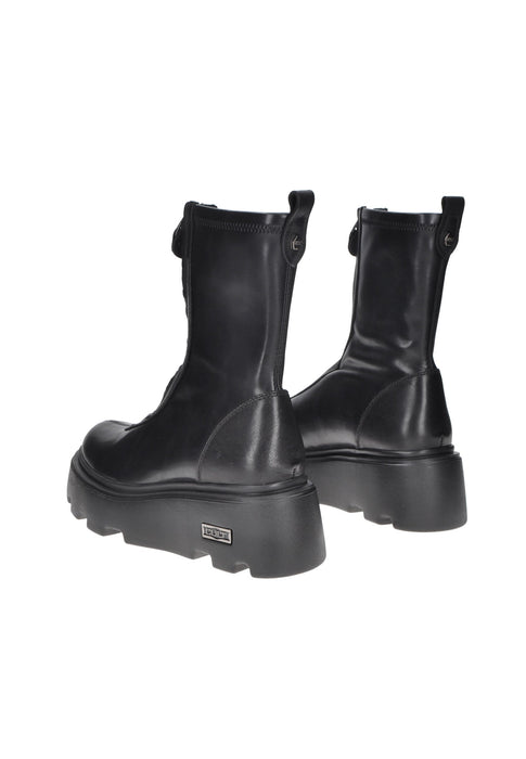 Stivali New Rock 3554 Mid In Ecopelle Elasticizzata Con Cerniera Frontale E Imbottito In Pelle Tacco Alto 5 Cm