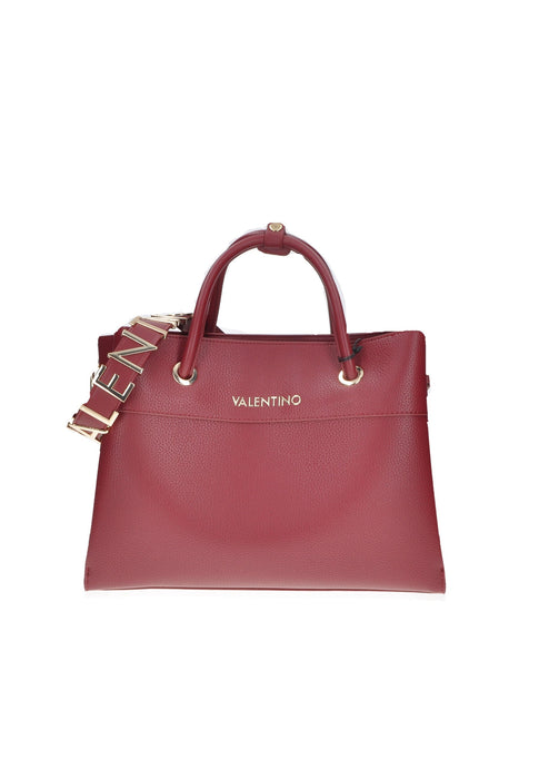 Shopping Alexia In Ecopelle Con Logo Minimal Sul Frontale Valentino Bags Misure 27x35x14 Cm Tracolla Rimovibile