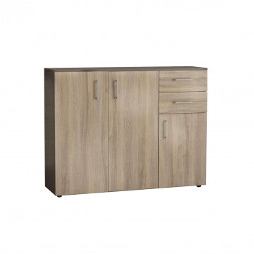 Mobile contenitore truciolare bilaminato grigio olmo 106x36x83 cm