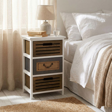 Mobiletto in legno con 3 cassetti - 35x28x56 cm