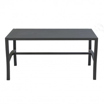 Tavolino metallo verniciato antracite 92x45x45 cm struttura acciaio