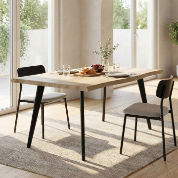 Tavolo piano MDF melaminico 160x90 cm struttura metallo altezza 75