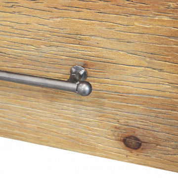 Mobile con struttura in metallo e legno, dimensioni 128x44,5x153,5 cm