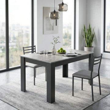 Tavolo Pepper Rettangolare Effetto Cemento 138x80x75h cm
