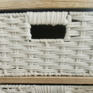Mobiletto in legno paulownia con 4 cassetti - 35x30x84 cm