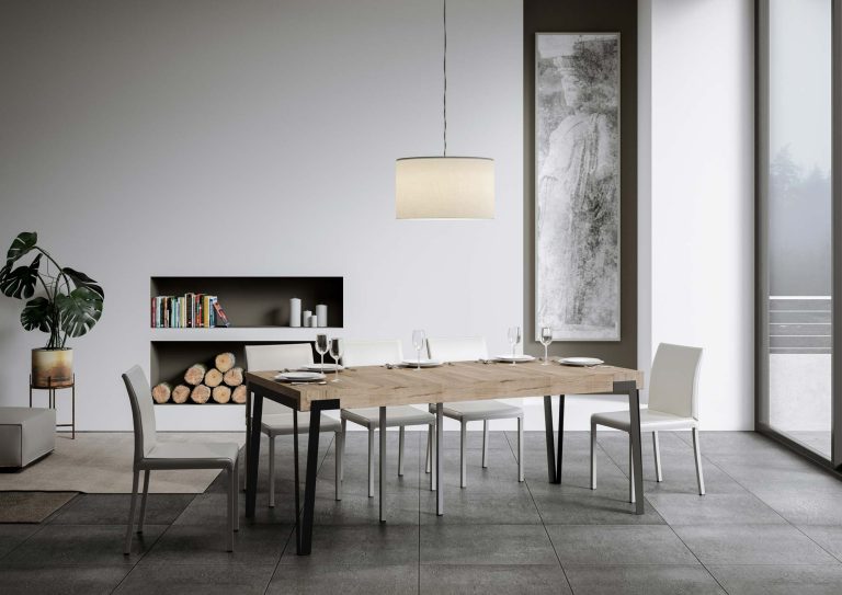 Ausziehbarer Konsolentisch Rio mit Roststruktur