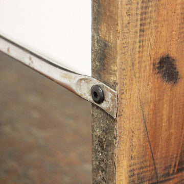 Mobile in legno riciclato e metallo, 118x37x218 cm, colore marrone