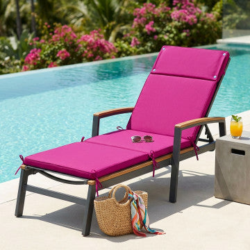 Cuscino lettino sfoderabile idrorepellente poliestere 59x194,5x4 cm