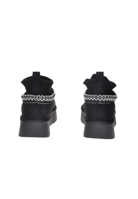 GOLD GOLD Slip On Copy In Ecopelle Con Sottopiede In Ecopelliccia E Fondello In Tessuto Con Para Alta 5 Cm