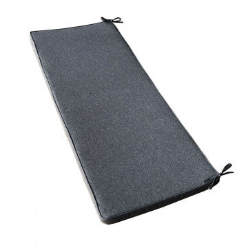 Cuscino sfoderabile idrorepellente in poliestere 110x45 cm grigio