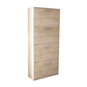 Scarpiera 4 ante a ribalta in truciolare bilaminato pino chiaro 59x25x140