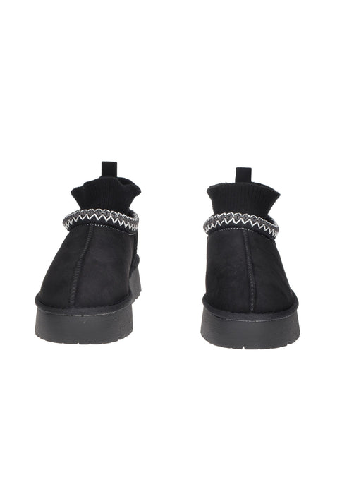 GOLD GOLD Slip On Copy In Ecopelle Con Sottopiede In Ecopelliccia E Fondello In Tessuto Con Para Alta 5 Cm