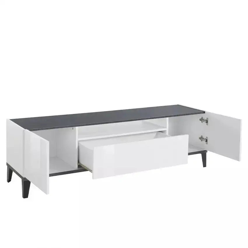 Porta TV Sunrise Bianco Lucido - 160 x 40 x 47 cm Porta tv Italy Web forniture   