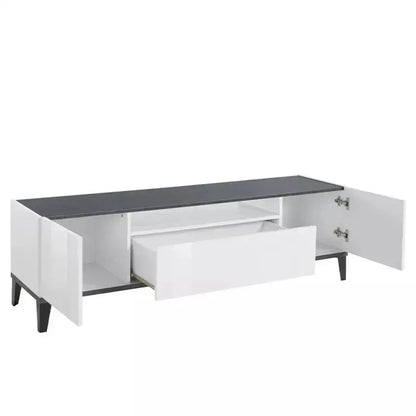 Porta TV Sunrise Bianco Lucido - 160 x 40 x 47 cm Porta tv Italy Web forniture   