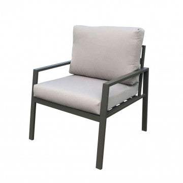 Salotto 2 Posti Helsinki Alluminio Beige 128x77x79 cm