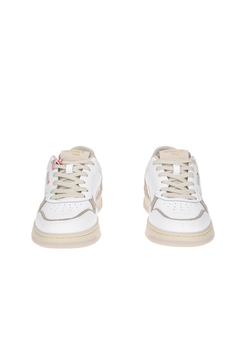 Sneaker Victoria C80 Classic In Pelle Con Chiusura A Lacci E Fondo In Gomma Con Para Alta Di 4 Cm