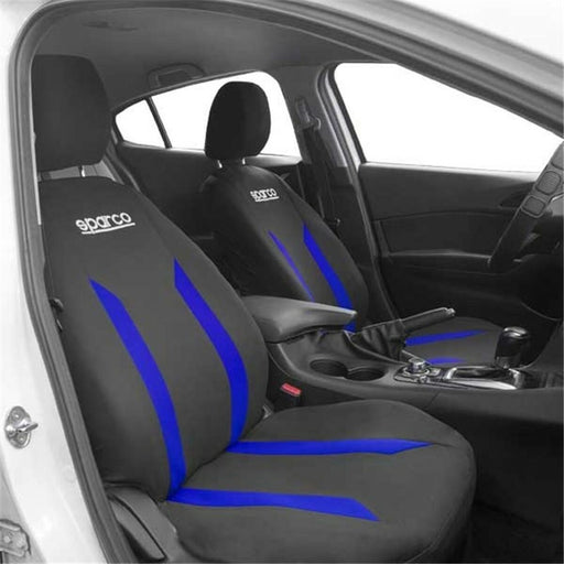 Set di coprisedili Sparco sabbia nero e blu per auto