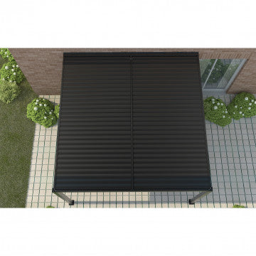 Pergola bioclimatica addossata 3x4m lamelle orientabili alluminio
