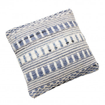 Cuscino in lana e cotone avorio 45x45 cm altezza 8 cm