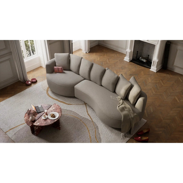 Divano Angolare 4 Posti BELLEVILLE - Taupe