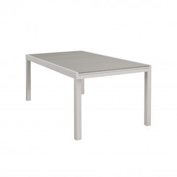 Pental Table 180/240 x 100 - Table d'extérieur extensible avec structure en aluminium et plateau en polywood