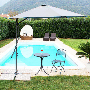 Ombrellone rettangolare 2x3 m telo poliestere 180 gr con mantovana