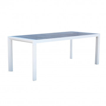 Tavolo Carson 195 x 90 - Struttura in alluminio con piano in ceramica effetto legno