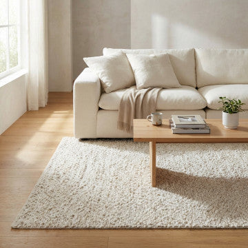 Tappeto in lana e juta avorio 120x180 cm spessore 1 cm