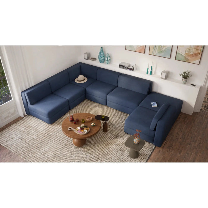 Divano Modulare GRACIA - Modulo Angolo Blu Scuro
